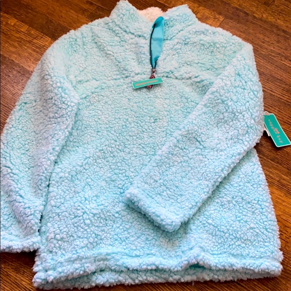 Aqua Fleece Pullover Girls 14/16 Dillards NWT